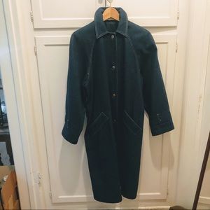 Long denim vintage 80s coat